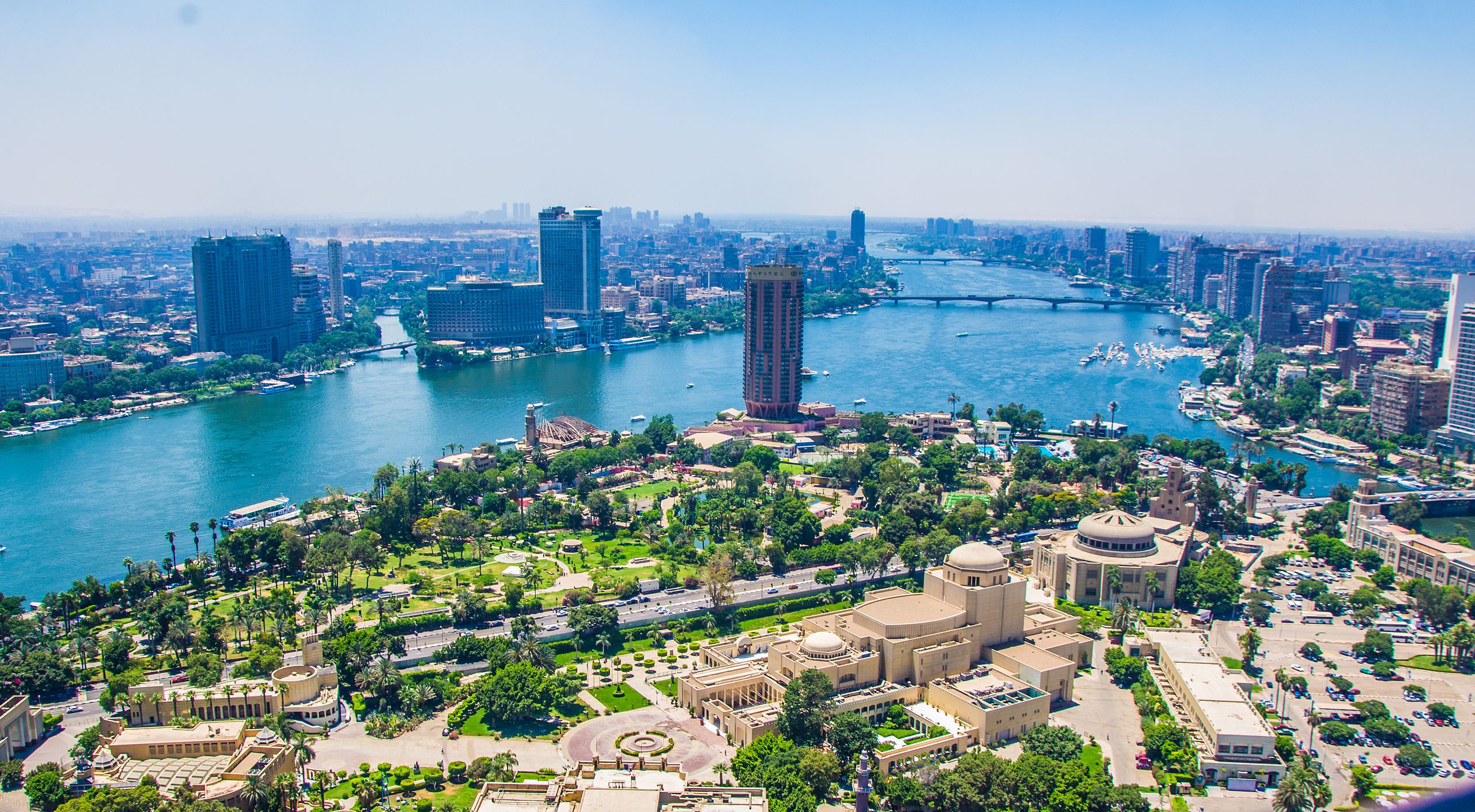 Kairo mit Nil Bild: Ahmed Photographer CC BY-SA 4.0